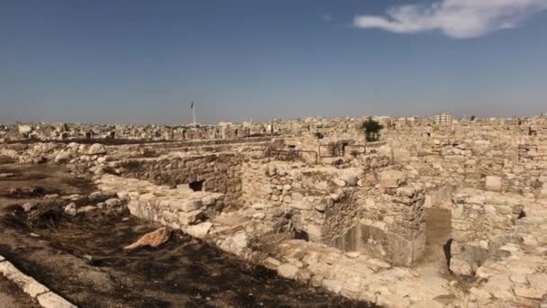 Amman, Jordan - kavurucu güneşin altındaki kale bölüm 3 — Stok video