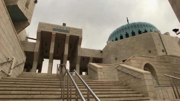 Amman, Jordan - beautiful walls of history King Abdullah Mosque part 5 — Stock videók