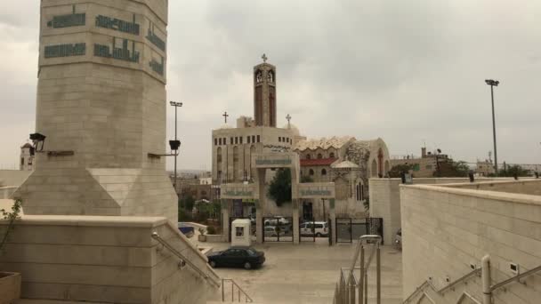 Amman, Jordan - beautiful walls of history King Abdullah Mosque — Stockvideo