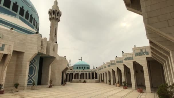 Amman, Jordan - beautiful walls of history King Abdullah Mosque part 12 — Stock video