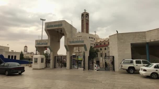 Amã, Jordânia - belas muralhas da história Mesquita do Rei Abdullah parte 16 — Vídeo de Stock