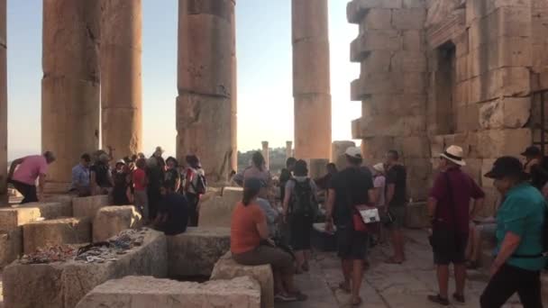 Jerash, Jordanie - 15 octobre 2019 : les touristes traversent les ruines de la vieille ville partie 6 — Video