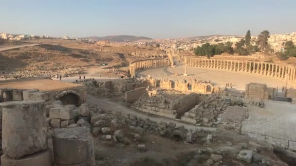 Jerash, Ürdün - Eski bir şehrin kalıntıları bölüm 1 — Stok video