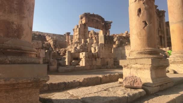 Jerash, Jordan -古代文明的建筑第10部分 — 图库视频影像