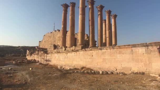 Jerash, Jordânia - ruínas de uma cidade antiga parte 14 — Vídeo de Stock
