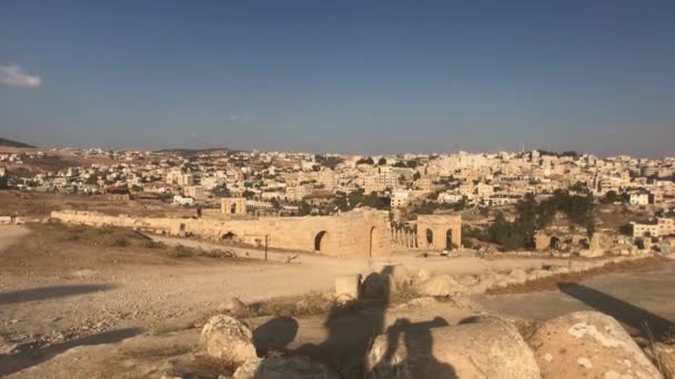 Jerash, Jordânia - ruínas de uma parte de cidade antiga 15 — Vídeo de Stock