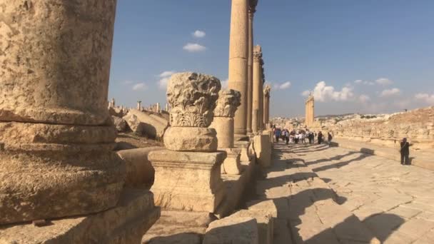 Jerash, Jordanien - historiskt exempel på antik stadsutveckling del 5 — Stockvideo