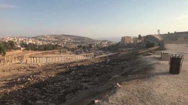 Jerash, Jordania - ruinas de una antigua ciudad parte 4 — Vídeo de stock