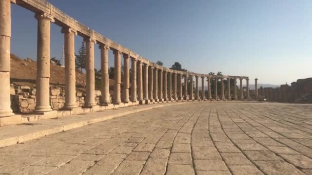 Jerash, Jordânia - exemplo histórico do antigo desenvolvimento urbano parte 7 — Vídeo de Stock