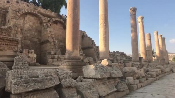 Jerash, Jordanien - väggar indränkta i antiken del 12 — Stockvideo