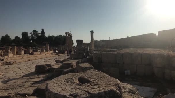 Jerash, Jordanië - oude gebouwen van de oude beschaving deel 14 — Stockvideo
