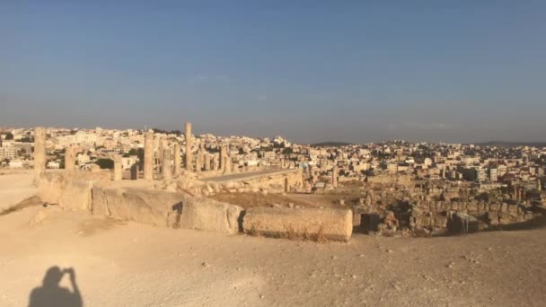 Jerash, Jordanien - ruinerna av en gammal stadsdel 11 — Stockvideo
