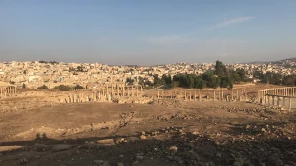 Джераш, Иордания - руины древнего города, часть 6 — стоковое видео