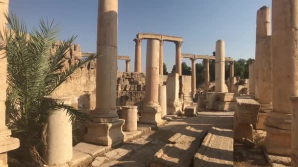 Jerash, Jordânia - edifícios antigos da civilização antiga parte 17 — Vídeo de Stock