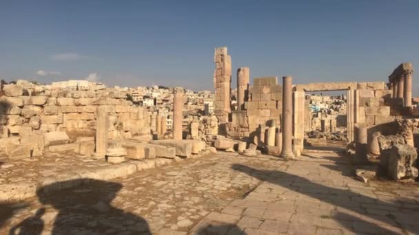 Jerash, Giordania - pareti imbevute di antichità parte 13 — Video Stock