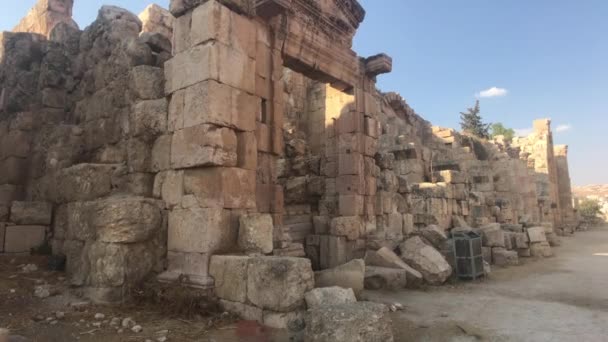 Jerash, Jordanien - forntida byggnader i forntida civilisation del 6 — Stockvideo