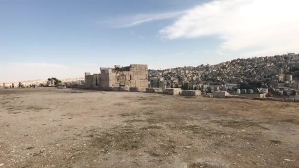 Ammán, Jordánsko - Citadela pouštní krajiny část 3 — Stock video