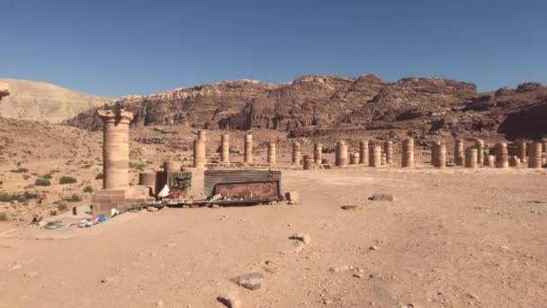 Petra, Jordania - cañones con una historia centenaria parte 11 — Vídeos de Stock