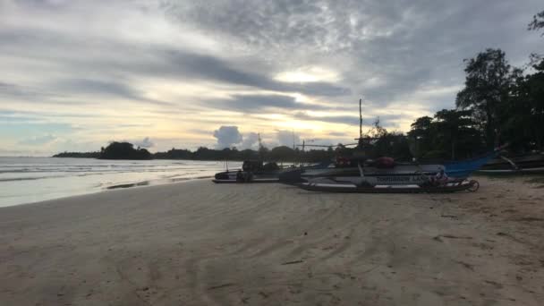 Weligama, Sri Lanka, den perfekta platsen för surfing — Stockvideo