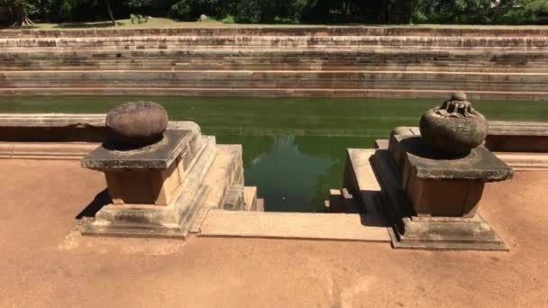 Anuradhapura, Σρι Λάνκα, κάθοδος στην πισίνα — Αρχείο Βίντεο