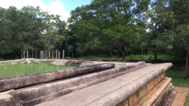 Anuradhapura，斯里兰卡，游泳池一侧 — 图库视频影像
