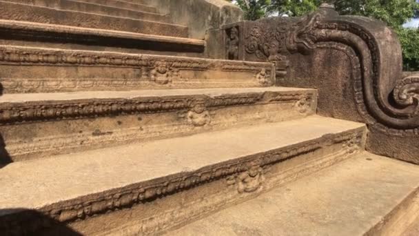 Anuradhapura, Sri Lanka, trappsteg till templet — Stockvideo