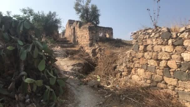 Умм Кайс, Иордания - руины старой крепости 14 — стоковое видео