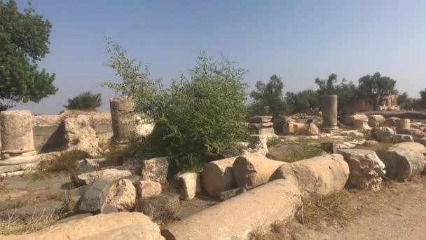 Umm Qais, Jordania - pozostałości starożytnych budynków część 20 — Wideo stockowe