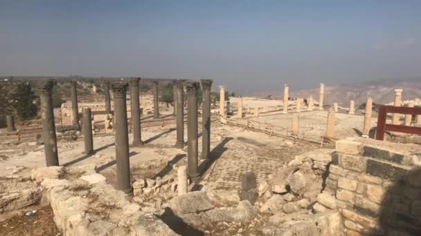 Umm Qais, Giordania - resti di antichi edifici parte 16 — Video Stock