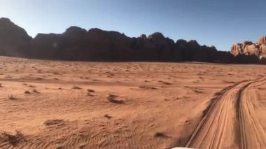 Wadi Rum, Jordan - driving on the red sand in the desert by car part 8