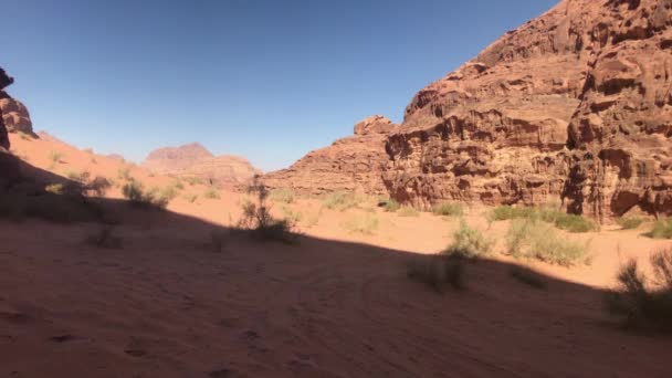 Вади-Рам, Иордания - Марсианские пейзажи в пустыне часть 18 — стоковое видео