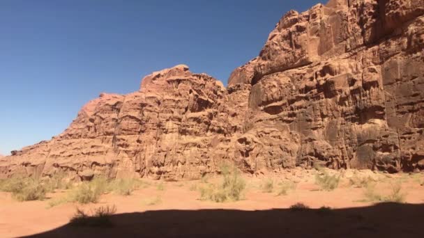 Wadi Rum, Jordania Paisajes marcianos en el desierto parte 15 — Vídeo de stock