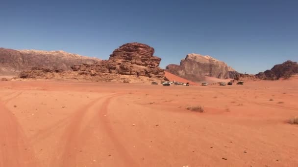 Wadi Rum, Jordanie - désert de sable rouge vue fantastique partie 5 — Video