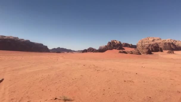 Wadi Rum, Jordania Paisajes marcianos en el desierto parte 16 — Vídeos de Stock