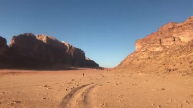 Wadi Rum, Jordan - driving on the red sand in the desert by car part 2
