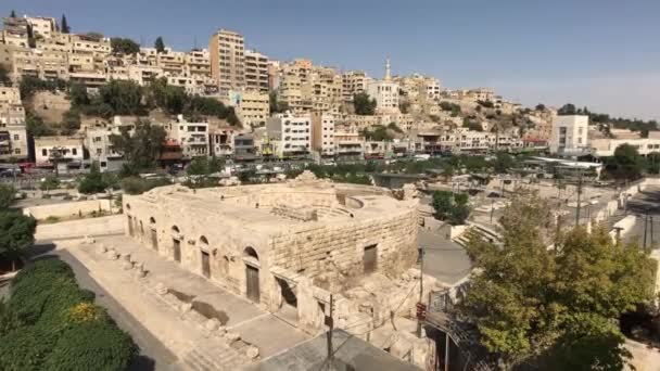 Amman, Jordan - View of the old town from the height of the amphitheatre part 6 — ストック動画