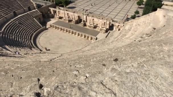Amman, Jordan - amphitheatre scene from above — Stockvideo