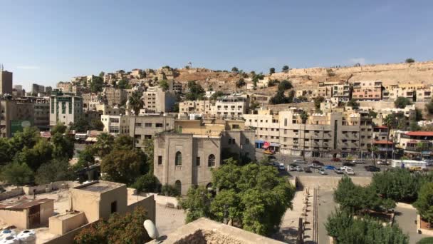 Amman, Jordan - View of the old town from the height of the amphitheatre part 2 — 비디오