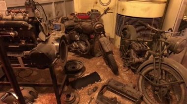 Amman, Jordan - October 20, 2019: Royal Automobile museum vintage motorcycle from the family collection part 16