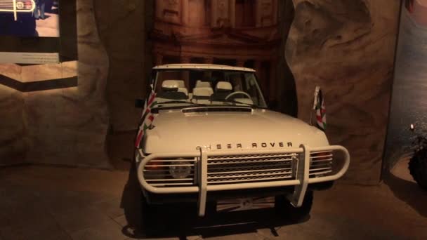 Amman, Jordan - October 20, 2019: Royal Automobile museum famous family sports cars part 14 — Wideo stockowe