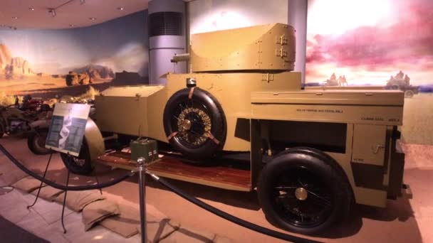 Amman, Jordan - October 20, 2019: Royal Automobile museum Familys favourite cars part 2 — 图库视频影像