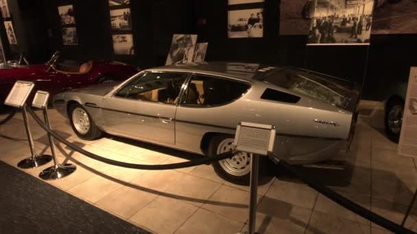 Amman, Jordan - October 20, 2019: Royal Automobile museum famous family sports cars part 7 — ストック動画
