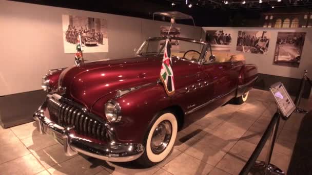 Amman, Jordan - October 20, 2019: Royal Automobile museum vintage car from the royal family collection part 14 — Stok video