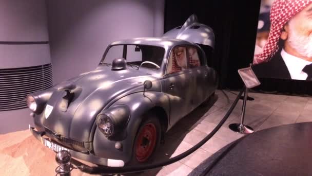 Amman, Jordan - October 20, 2019: Royal Automobile museum vintage car from the royal family collection part 8 — Stok video