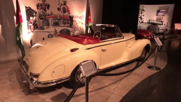 Amman, Jordan - October 20, 2019: Royal Automobile museum Familys favourite cars part 3 — стокове відео