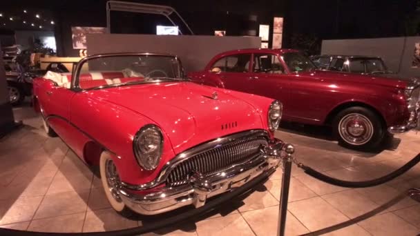 Amman, Jordan - October 20, 2019: Royal Automobile museum Familys favourite cars part 1 — Stock video