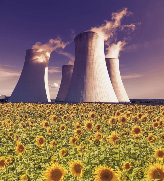 Nuclear power plant in Czech Republic Europe — Stock Photo, Image