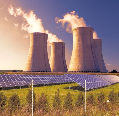 Çek Cumhuriyeti Avrupa'nın güneş panelleri ile nükleer enerji santrali Dukovany