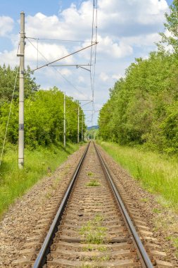  Kırsal geçen demiryolu parça
