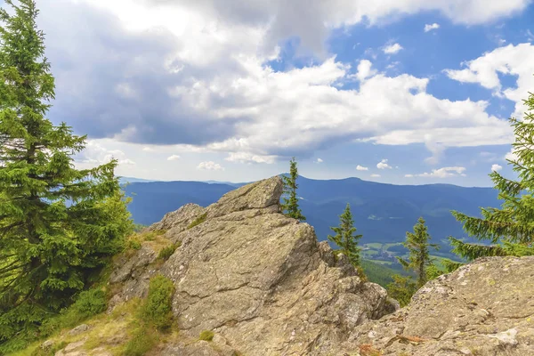 Summer Landscape National Park Bayerische Wald View Mountain Grosser Osser — Stock Photo, Image